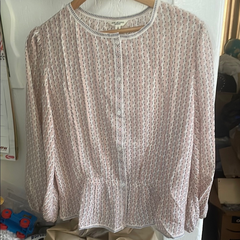 Mac Studio London Smocked Button - Front Women Blouse Size M ( New & Sealed)